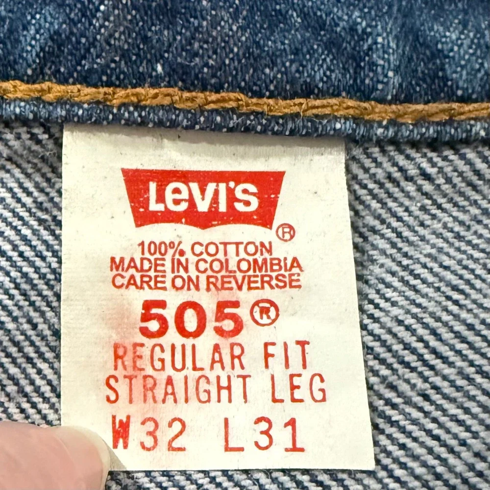 Levi's 505 Jeans Mens 32x31 Blue Good Vintage 90s Red Tab Straight Leg 1998